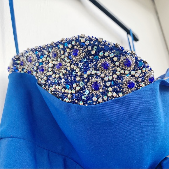 Evening gown royal blue dress - Picture 5 of 7